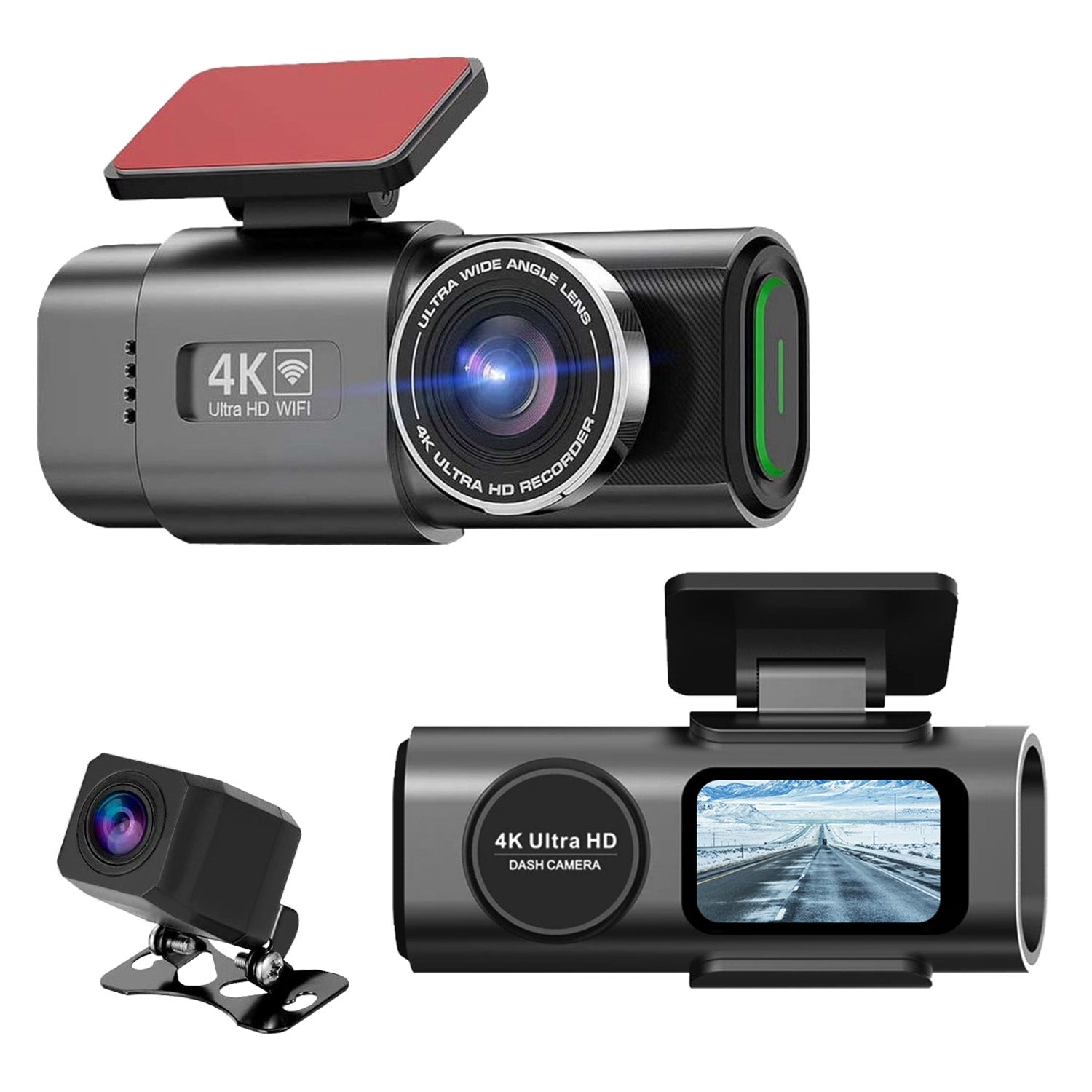 1Pc 4K 1080P Car Dash Cam 2.4GHz WiFi Car Camera Mini Driving Recorder With 140 Degree Wide Angle APP Control Night Vision G - sensor Loop Recording - 5.0 - cjdropshipping