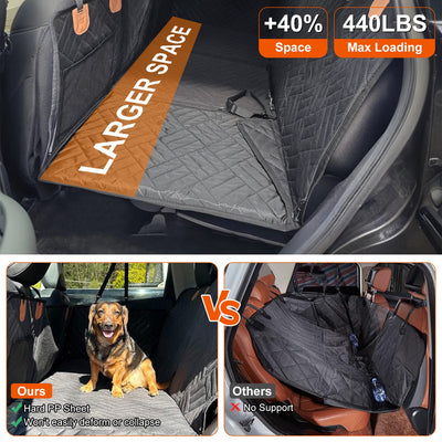 1Pc Dog Car Seat Cover For Back Seat Waterproof Oxford Cloth Seat Cover Hammock Non - Slip Scratchproof Back Seat Extender With Side Flap Mesh Window Storage Bag For Car SUV Truck - 5 - CJ
