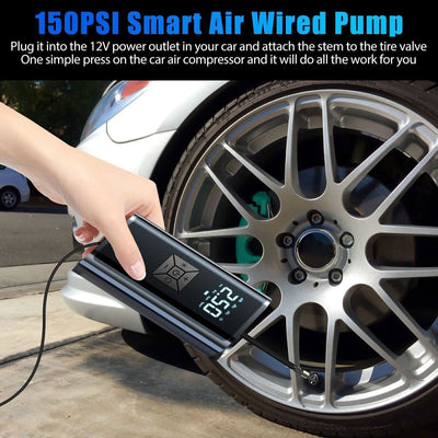 150 PSI Tire Inflator Car Air Compressor Electric Portable Auto 12V Air - 5 - CJ