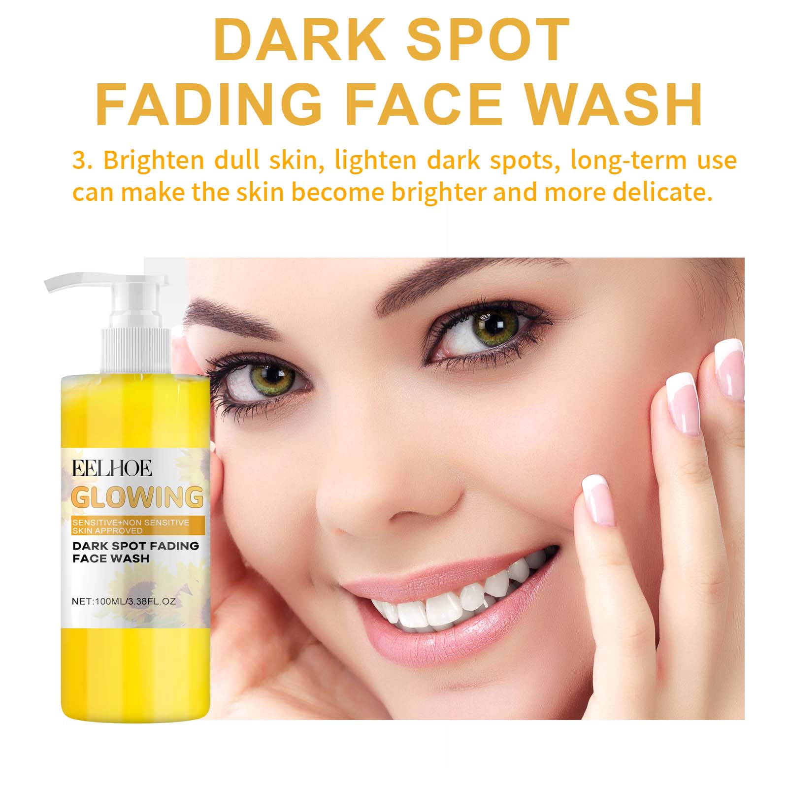 Eelhoe Turmeric Whitening Cleanser Deep Cleansing Face To Remove Makeup Refreshing And Non - Tight Turmeric Cleanser - 5 - CJ