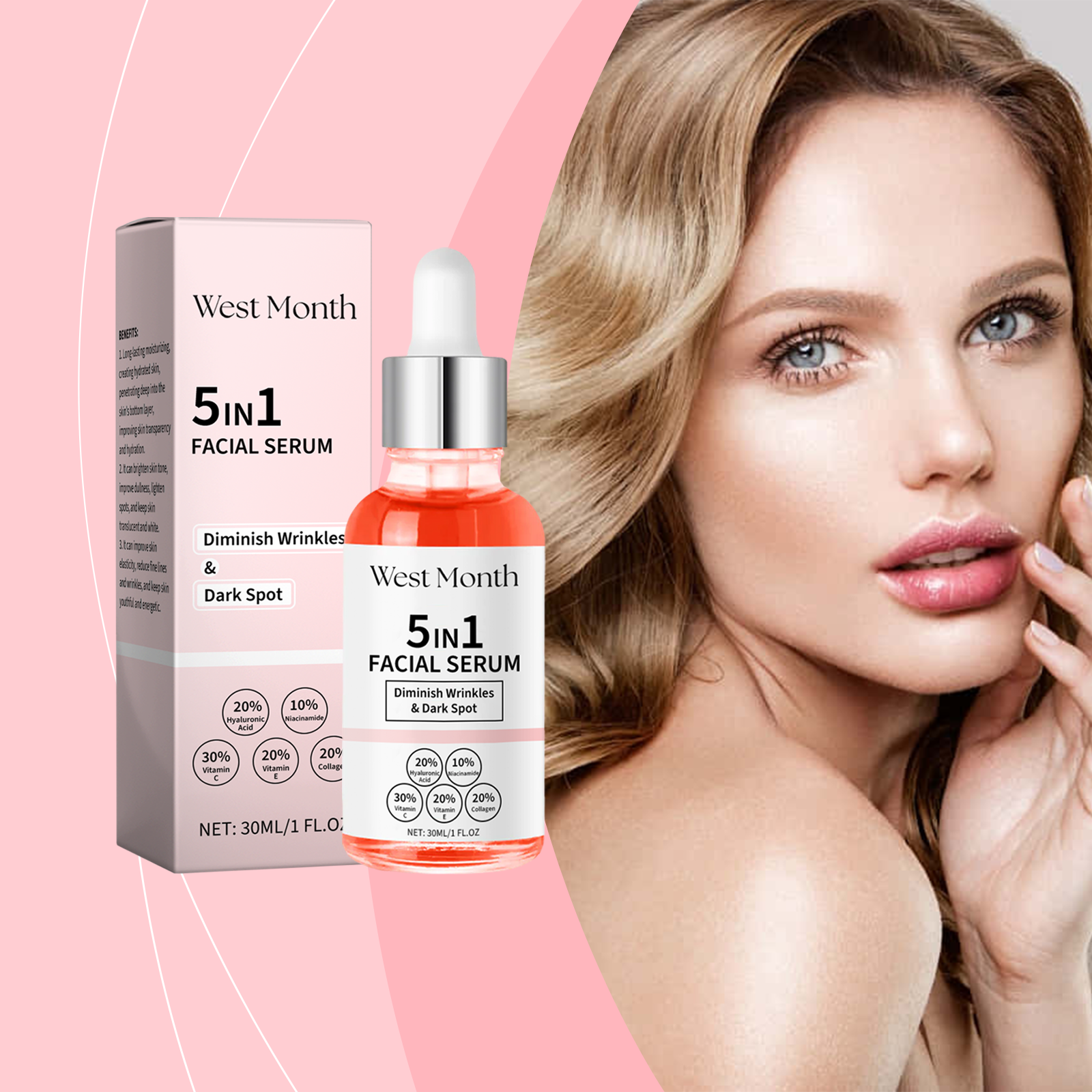 West&Month All - In - One Serum For Skin Improvement Vitamin C Even - Brightening Niacinamide Serum - 5 - CJ