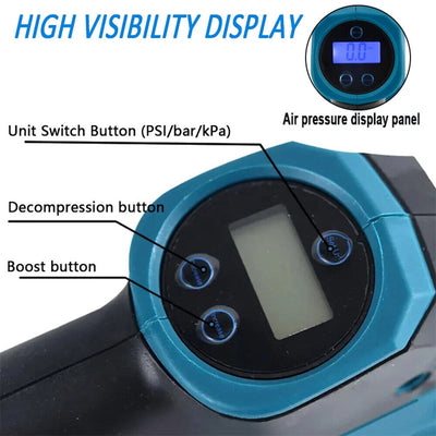 For 18V Cordless Inflator Body Only Car Digital Tyre Air Compressor - 5 - CJ
