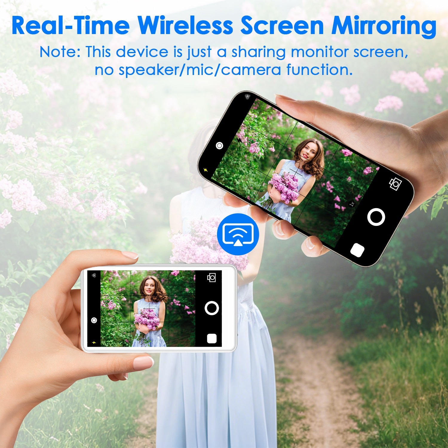 Vlog Selfie Monitor Screen Magnetic Rear Camera Phone Monitor Wireless Selfie Monitor Screen With 33FT Remote For Vlog Live Stream Compatible With IOS Android - 5 - CJ