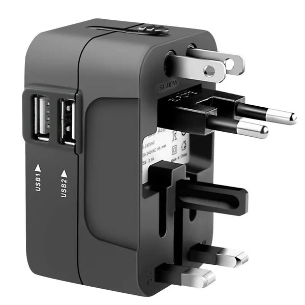 Travel Adapter, Worldwide All In One Universal Travel Adapter Wall Charger AC Power Plug Adapter Wi - 5 - CJ