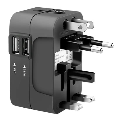 Travel Adapter, Worldwide All In One Universal Travel Adapter Wall Charger AC Power Plug Adapter Wi - 5 - CJ
