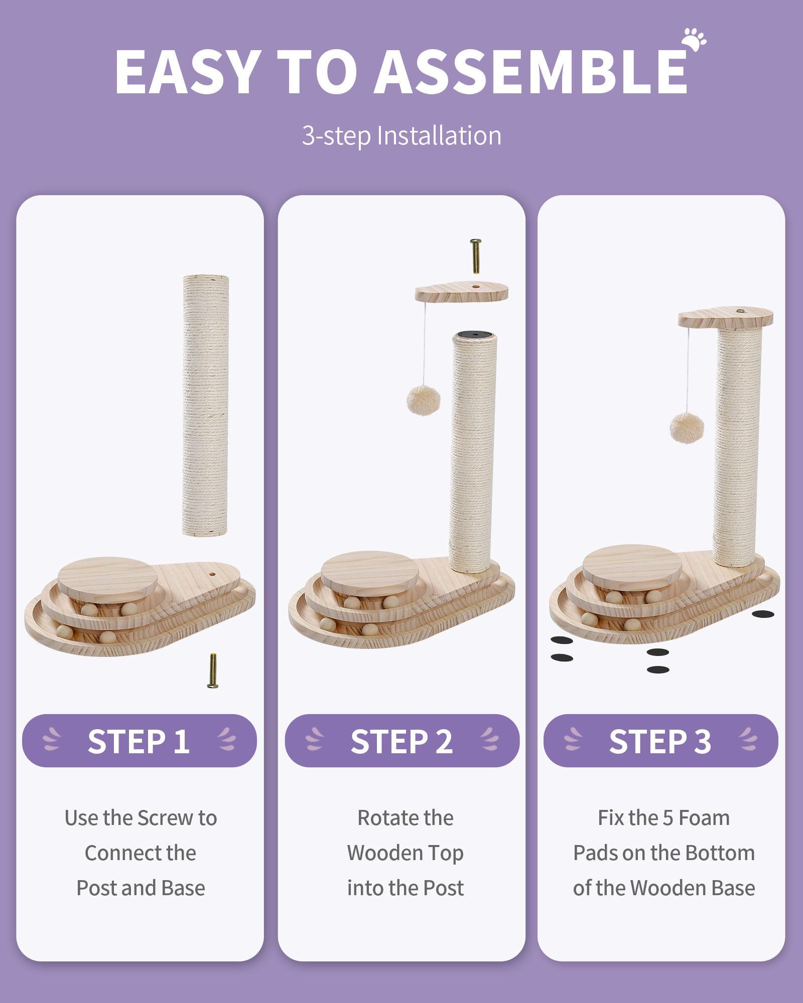 Indoor Cat Soft Scratching Board And Interactive Ball Track Toy Cat Rest And Grooming Supplies - 5 - cjdroshippping