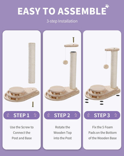 Indoor Cat Soft Scratching Board And Interactive Ball Track Toy Cat Rest And Grooming Supplies - 5 - cjdroshippping