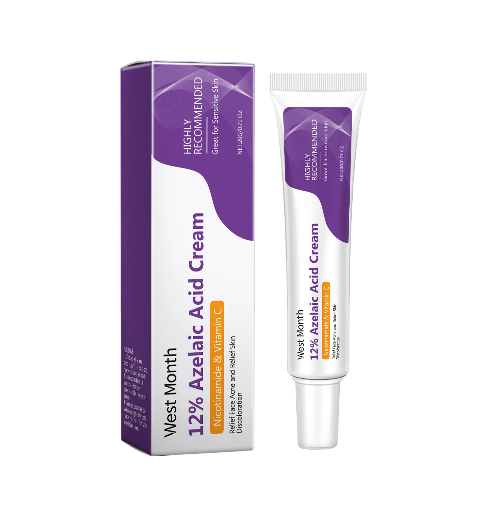 West&Month Azelaic Acid Repair Cream, Gently Repair Facial Skin Cleansing Cream - 5 - CJ