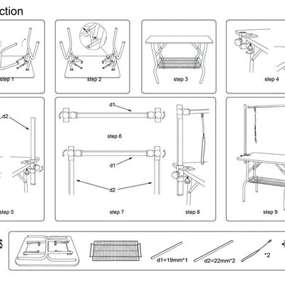 36 Inch Foldable Dog Pet Grooming Table - 5 - CJ