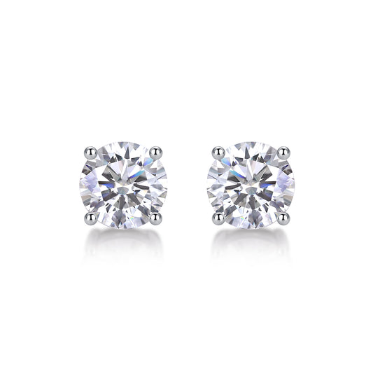 1Luxury Fashion Classic Moissanite Silver Stud Earrings Prohibit TikTok sales - 5 - CJ