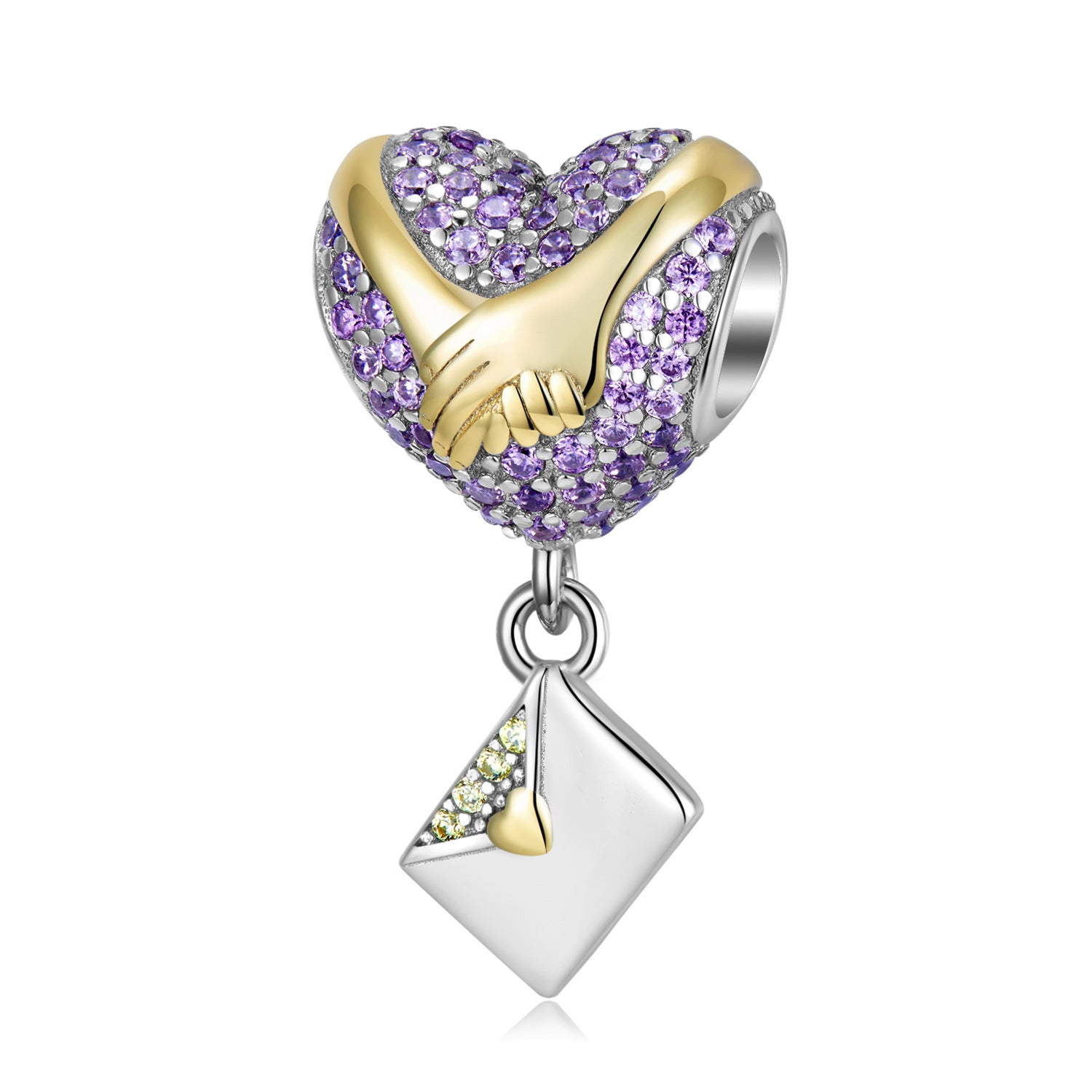 Handle Letter Beaded Valentine's Day 925 Sterling Silver Zirconium Necklace Bracelet Diy Accessories Beads - 4 - https://x.com/titan_prim62775J