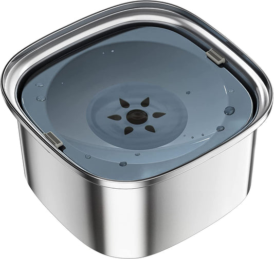Pet Stainless Steel Water Bowl Large Capacity Floating - 0 - CJ