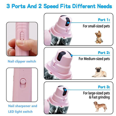 2 In 1 Pet Nail Clippers With Led Light Dog Cat Special Blood Line Scissors Multifunction Animals Paw Nail Trimmer Pet Supplies - 0 - CJ