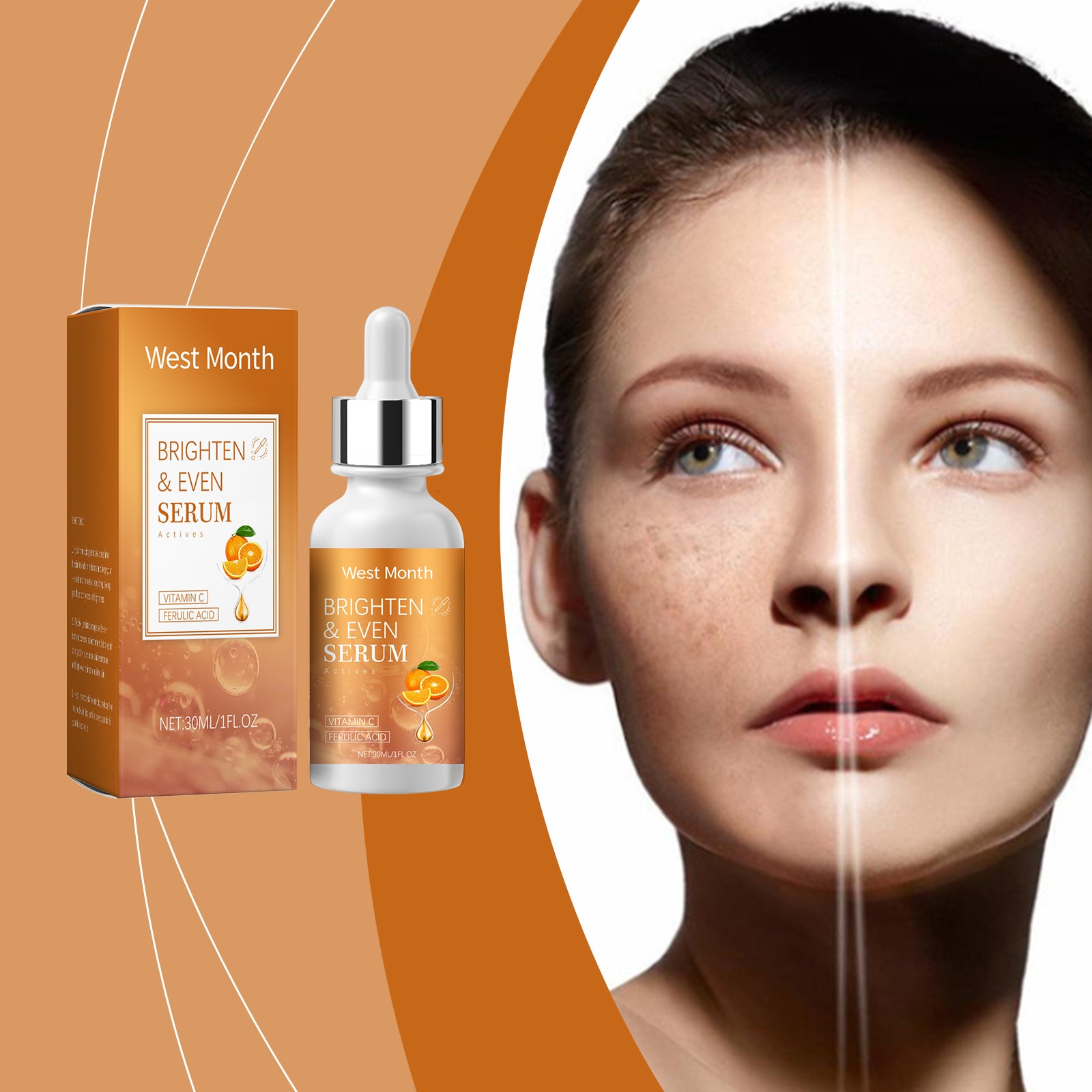 West&Month Vitamin C Brightening Serum Nourishes And Moisturizes Dull And Clear Facial Skin - 5 - CJ