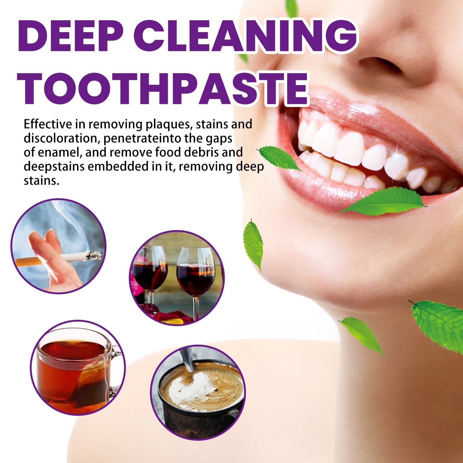 West&Month Purple Whitening Toothpaste Clean Stains Oral Odor Care Gums Whitening Teeth Toothpaste - 5 - CJ