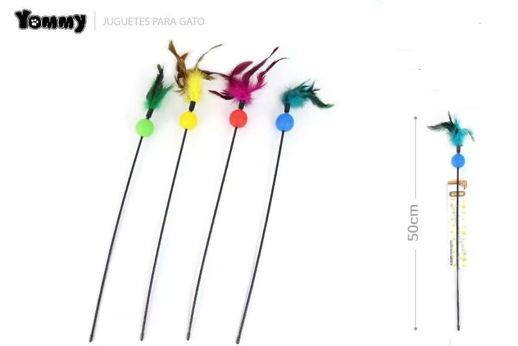 Color-changing Feather And Toy Ball Cat Teaser