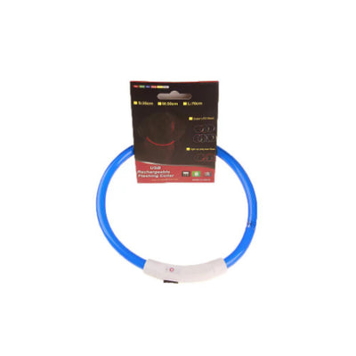 Pet Flashing Collar USB Rechargeable Glowing Necklace Safety Collar Light Up Collars For Night Walking Electric Dog Collar Neon - 0 - CJ - Blue - Optical fiber 70cm - CJGX134969606FU