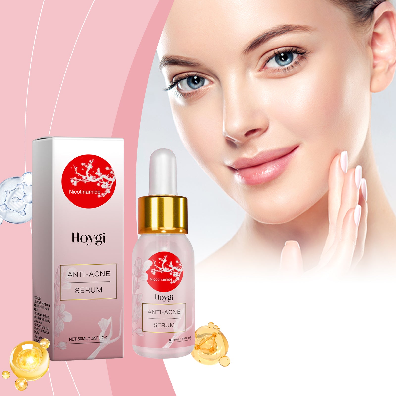 Hoygi Nicotinamide Anti - Acne Serum Mild Anti - Acne Serum Improve Acne Moisturizing Repair Serum - 5 - CJ