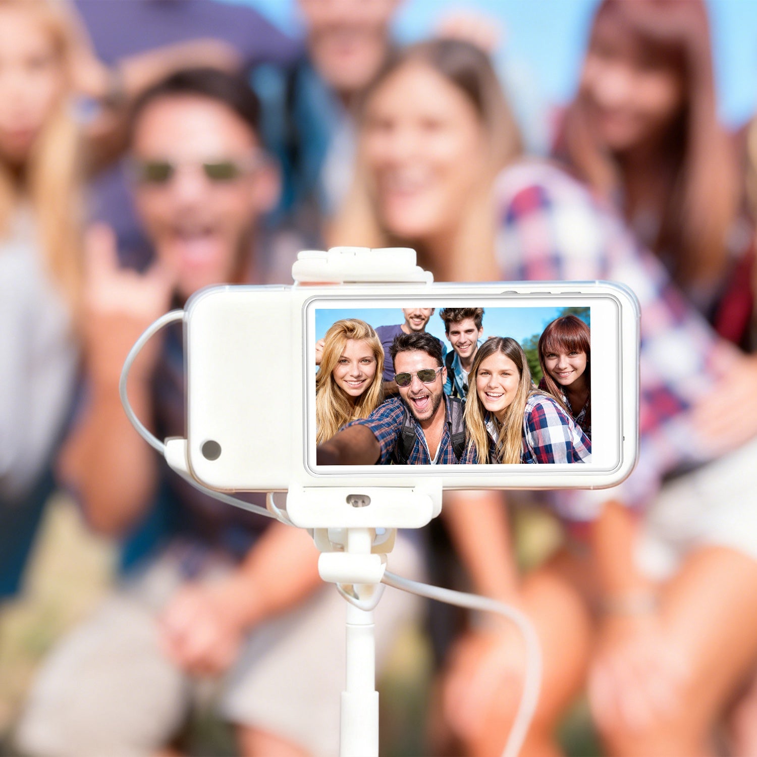 Vlog Selfie Monitor Screen Magnetic Rear Camera Phone Monitor Wireless Selfie Monitor Screen With 33FT Remote For Vlog Live Stream Compatible With IOS Android - 5 - CJ
