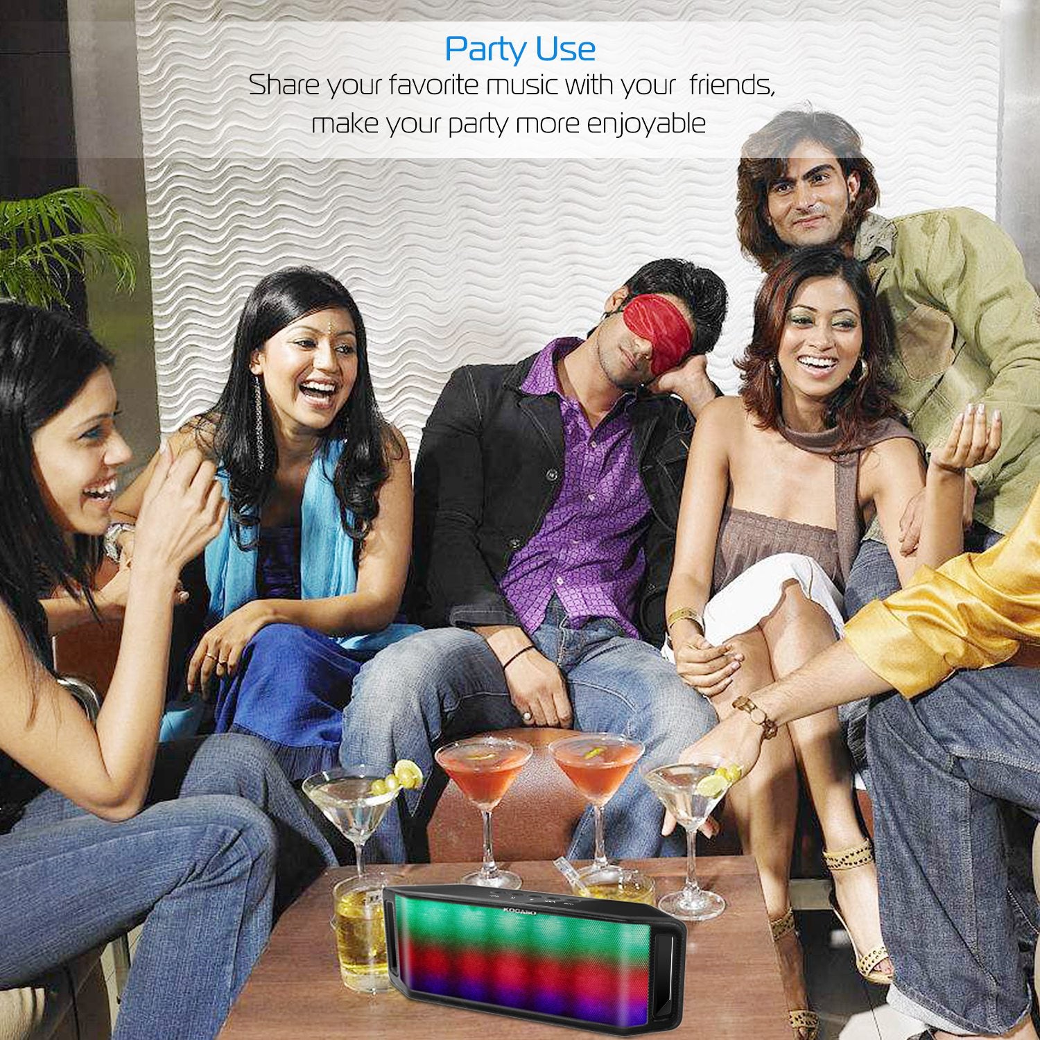 1Pc LED Wireless Speaker Dynamic Multicolor Hands - free FM Radio USB MMC Reading Aux In For Party Camping Travel - 5 - CJ