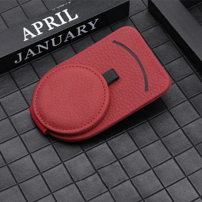 Car Glasses Holder Universal Sun Visor Eyeglasses Clip Sunglasses Case Card Holder Auto Interior Accessories - 0 - CJ - Red - CJQC127510804DW