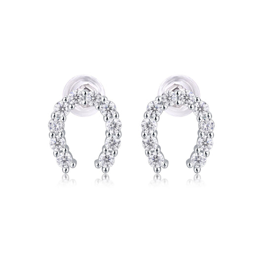 1Keep Happiness Diamond Set Moissanite Silver Earrings Luxury Fashion Diamond Earrings Stud Earrings Prohibit TikTok sales - 5 - CJ
