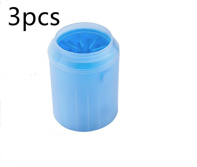 Pet Paw Cleaner Cleaning Kit Cup Soft Brush Can - 0 - CJ