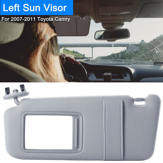 1Pc Auto Sun Visor Left Driver Side Car Sun Visor Fits 2007 - 2011 Camry Without Sunroof Vanity Light - 5 - CJ
