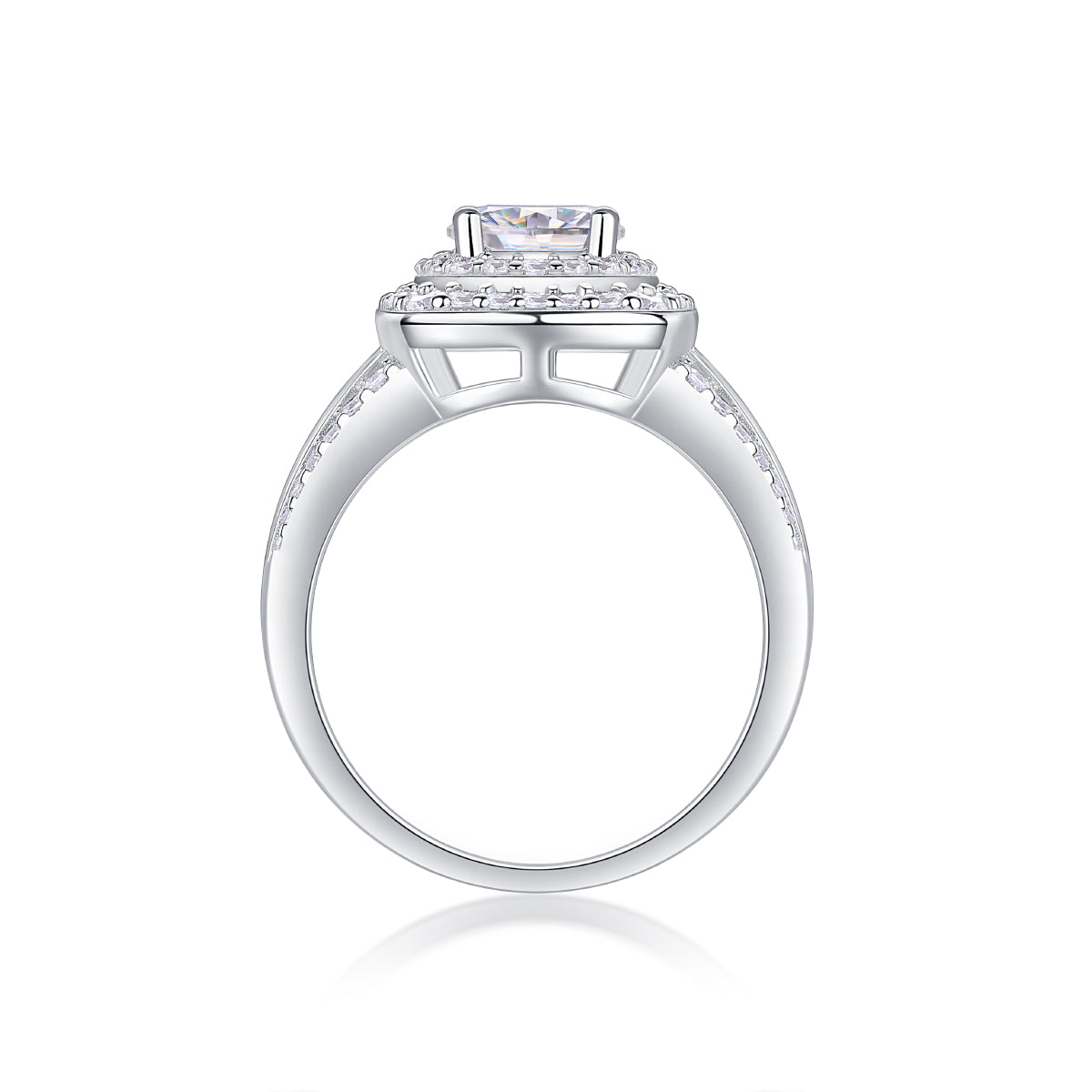 1Starry Sky Crown - A Fashionable Jewelry Ring Set With 1 - carat Moissan Diamond S925 Sterling Silver And Platinum - plated Diamond Prohibit TikTok sales - 5 - CJ