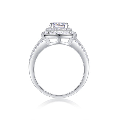 1Starry Sky Crown - A Fashionable Jewelry Ring Set With 1 - carat Moissan Diamond S925 Sterling Silver And Platinum - plated Diamond Prohibit TikTok sales - 5 - CJ