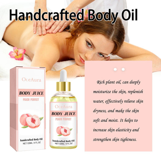 Peach Scented Body Oil Hydrating, Moisturizing, And Firming Massage Oil - 5 - CJ