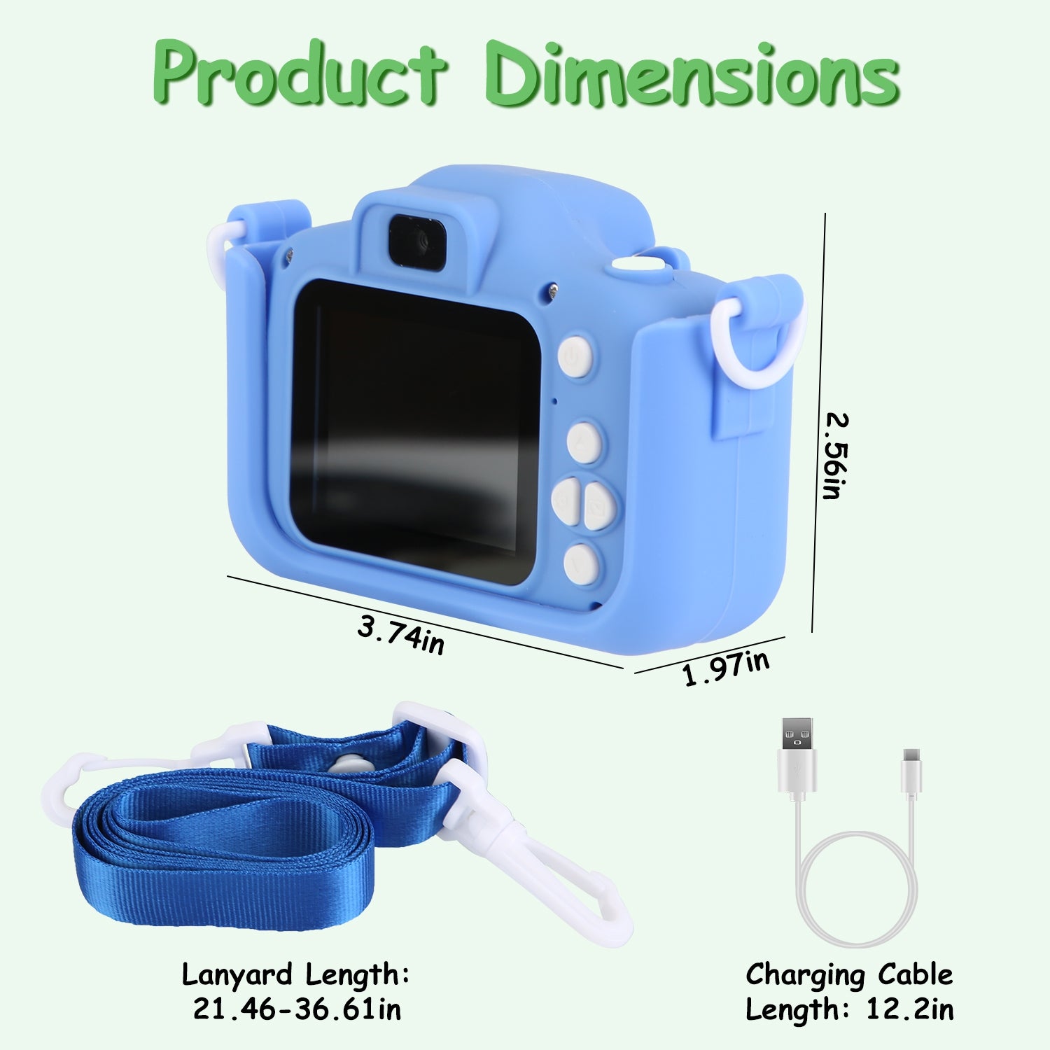 Pink - Blue Options - 1Pc Dinosaur Kids Selfie Camera Cartoon Camera 48MP 1080P HD Digital Camera With Cartoon Case Card Reader 32G MMC Card For Boys Girls Above Aged 6 Years Old - 5 - CJ