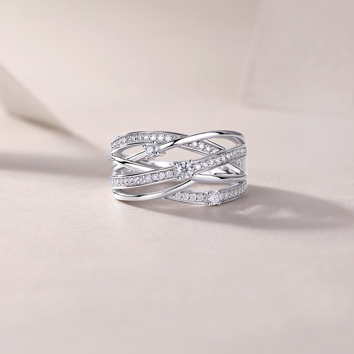 1Star Ring Diamond Ring Luxury Fashion Set Moissanite Silver Ring Prohibit TikTok sales - 5 - CJ
