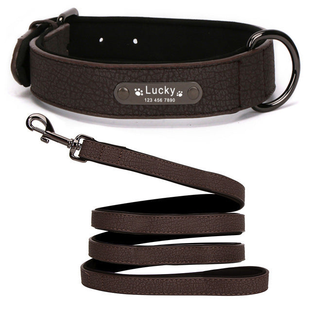 Soft Leather Dog Collar Collar For Large Dogs - 7 - CJ