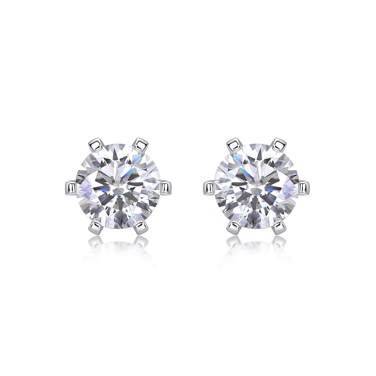 1Quiet Luxury Fashion Diamond Earrings Stud Set With Mosan Diamond Silver Ornaments Prohibit TikTok sales - 5 - CJ