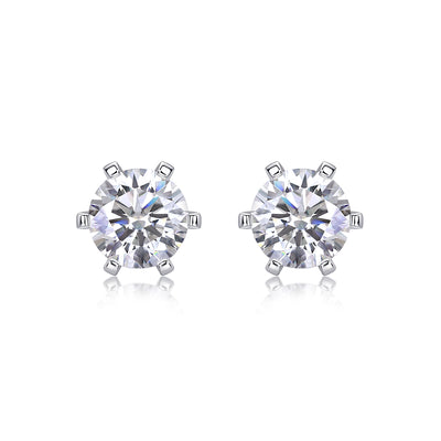 1Quiet Luxury Fashion Diamond Earrings Stud Set With Mosan Diamond Silver Ornaments Prohibit TikTok sales - 5 - CJ