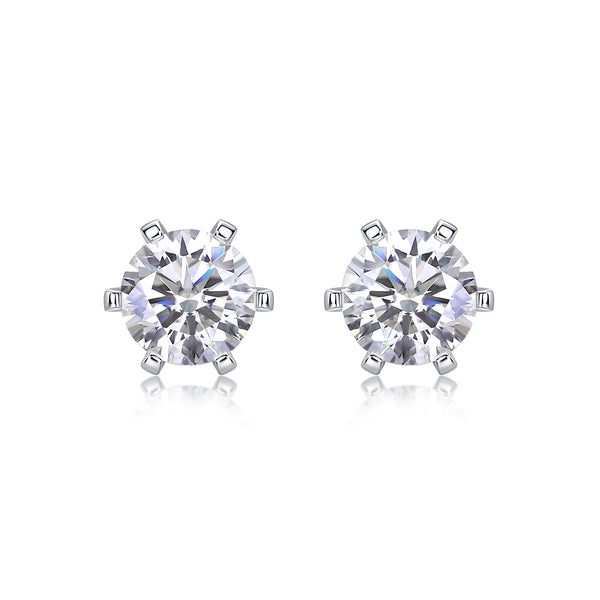 1Quiet Luxury Fashion Diamond Earrings Stud Set With Mosan Diamond Silver Ornaments Prohibit TikTok sales - 5 - CJ