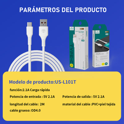 L101 USB - C Cable 2.1A 1M White USB 3.0 UWINN - 5 - CJ