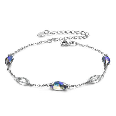 Shining S925 Sterling Silver Bracelet Geometric Personality Simple Rural Style Handwear - 4 - CJ