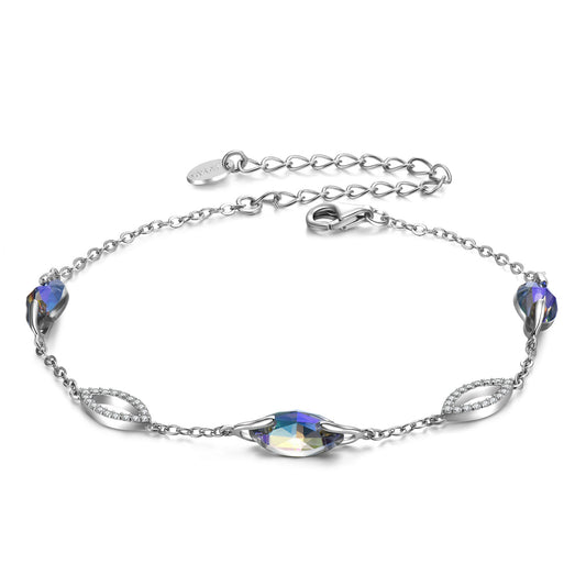 Shining S925 Sterling Silver Bracelet Geometric Personality Simple Rural Style Handwear - 4 - CJ