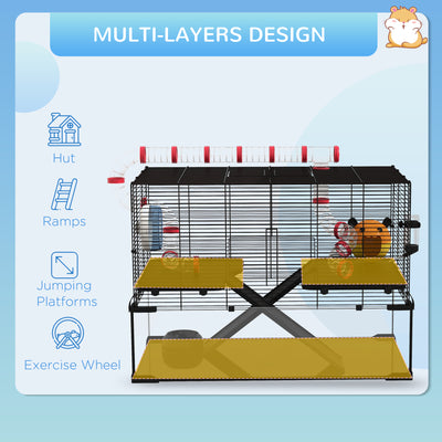 31" Hamster Cage with Tube and Tunnel, Deep Glass Bottom - 5 - CJ