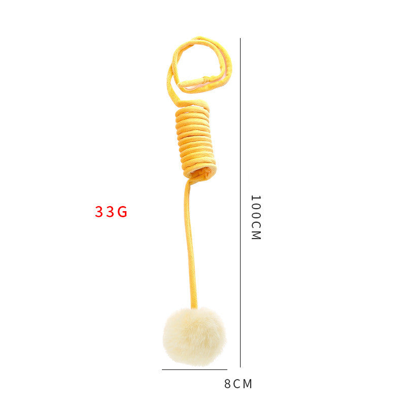 Cat Toy Self - Hi Sucker Spring Rabbit Hair Ball Interactive Play Pet Supplies Interactive Toys - 0 - CJ