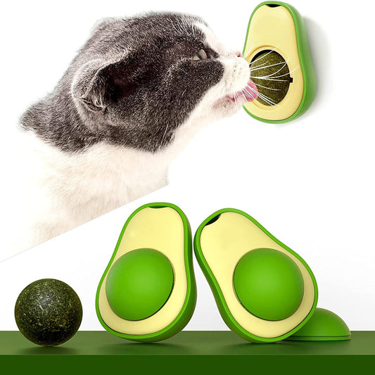 Cute Avocado Catnip Toys Cat Teeth Cleaning Toy Cat Supplies Catnip Mini Cat Treat Toys Interactive Pet Toys Pet Products Pet Avocado Ball Cute Funny Mint Cleaning Teeth Toy For Cat Supplies - 5 - CJ