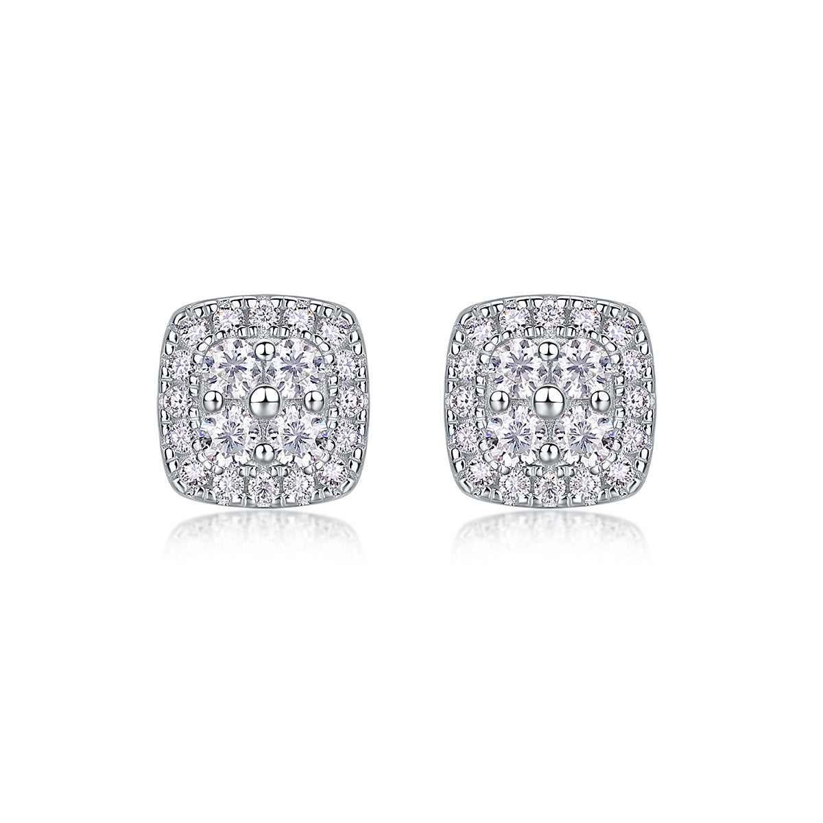 1Fog Sea - Fashionable And Luxurious Diamond Jewelry Set With Moissanite S925 Sterling Silver And Platinum - plated Stud Earrings Prohibit TikTok sales - 5 - CJ