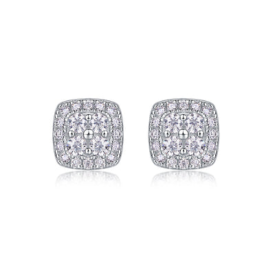 1Fog Sea - Fashionable And Luxurious Diamond Jewelry Set With Moissanite S925 Sterling Silver And Platinum - plated Stud Earrings Prohibit TikTok sales - 5 - CJ
