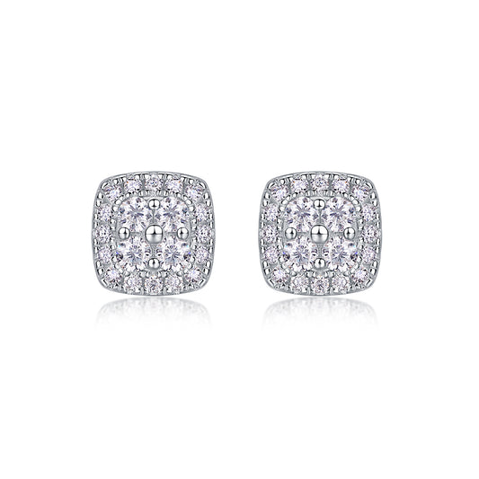 1Fog Sea - Fashionable And Luxurious Diamond Jewelry Set With Moissanite S925 Sterling Silver And Platinum - plated Stud Earrings Prohibit TikTok sales - 5 - CJ