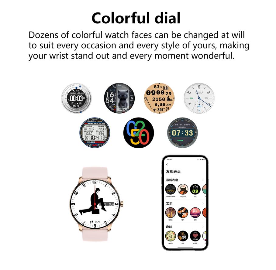 Ultra Slim Smart Watch For Men Women, 1.43 AMOLED Screen Fitness Watches ,  LP67 Outdoor Watch For Android Ios - 5 - CJ
