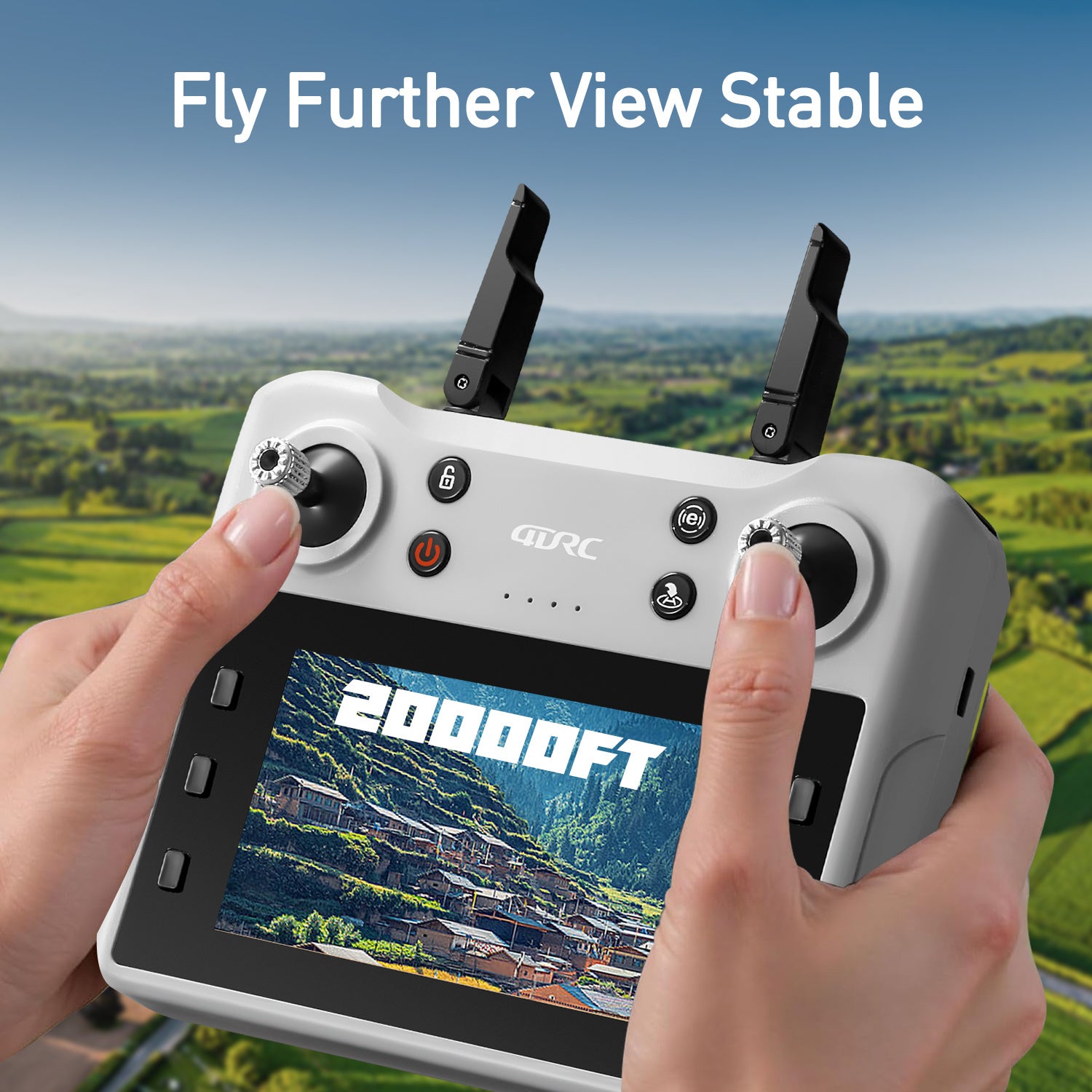 4DRC F8 RC Drone GPS 5G WIFI 4K Dual Camera Selfie FPV RC Quadcopter With 4.5 HD LCD Screen,Follow Me