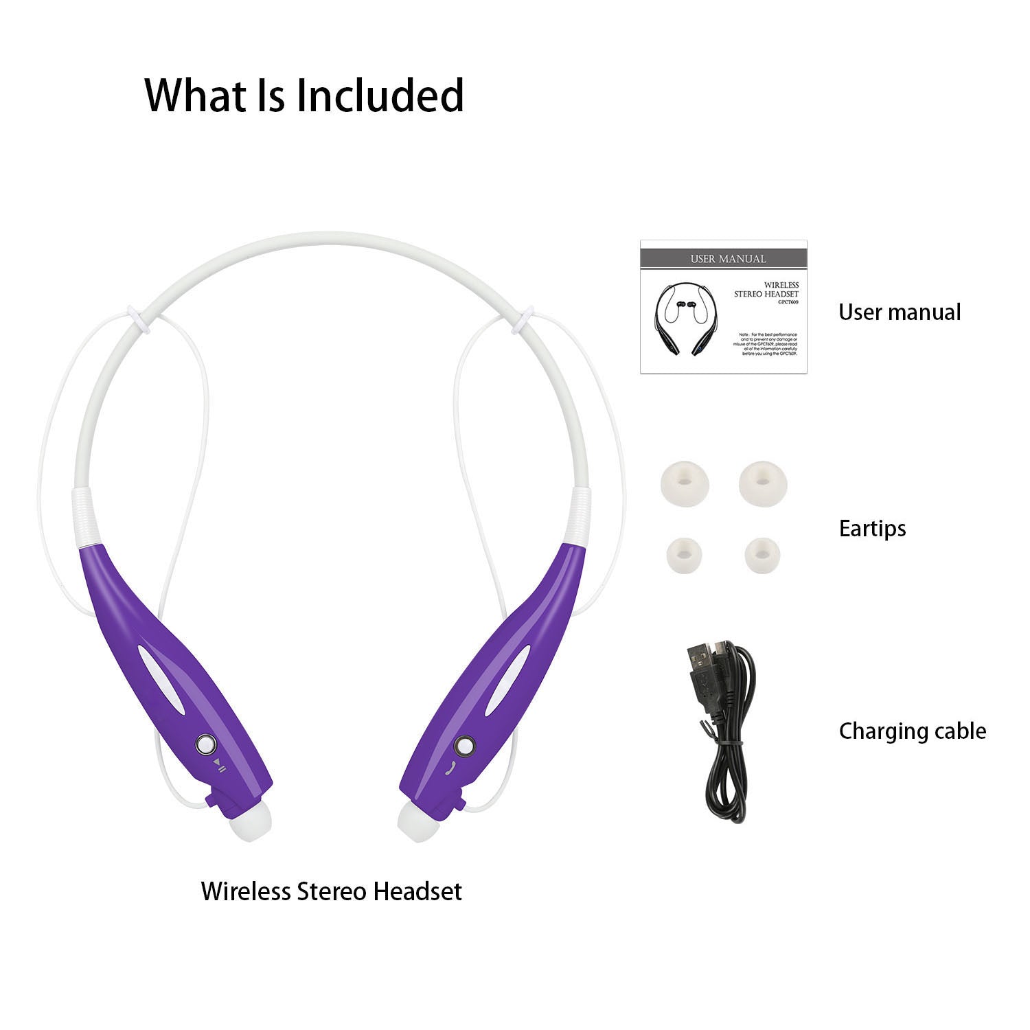 Wireless Stereo Headsets Sport Neckband Headphones In - ear Magnetic IPX4 Waterproof Earbuds With Built - in Mic Call Vibrate Alert Number Broadcast Running Gym - 5 - CJ