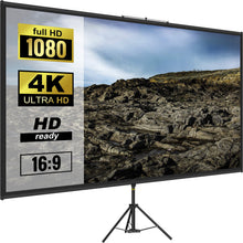 Tripod Projector Screen With Stand 100inch 16:9 4K HD Projection Screen Stand Wrinkle - Free Height Adjustable Portable Screen For Projector Indoor & Outdoor For Movie, Home Cinema, Gaming, Office - 5 - CJ